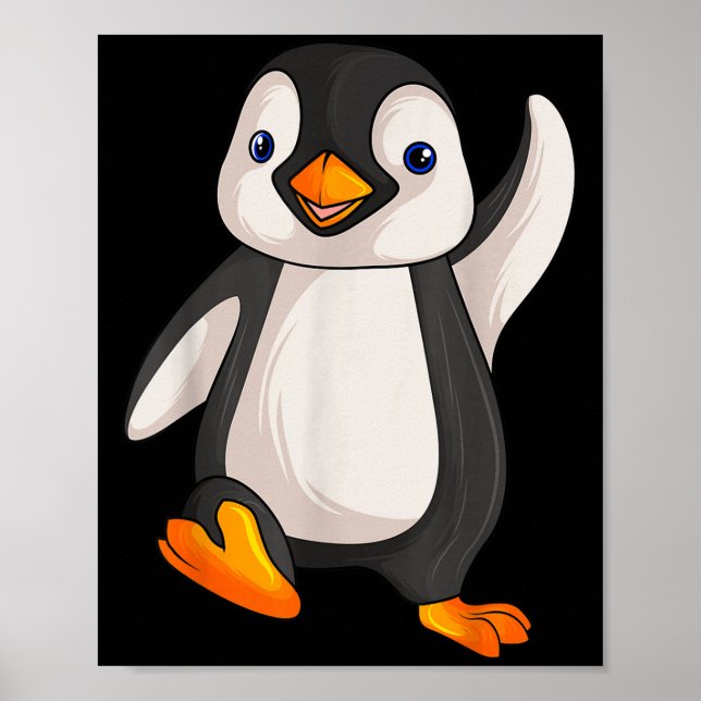 Poster Penguin Roupa S Uni-adultos Crianças B (Frente)