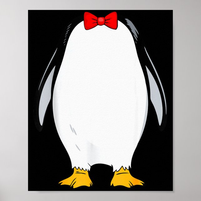 Poster Penguin Shirt Adult Men Women Kids Penguin Costume (Frente)