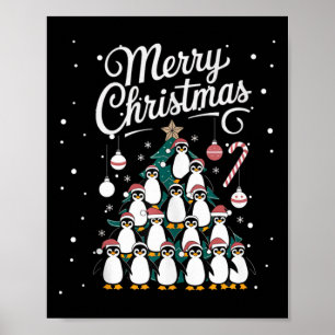 Poster Penguin Xmas Tree Penguine Árvore de Natal Ch