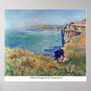 Poster Penhascos em Varengeville por Claude Monet
