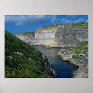 Pôster Penhascos Gozo de Xlendi, Malta