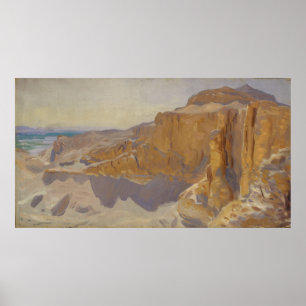 Poster Penhascos no EL Bahri de Deir, Egipto