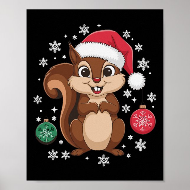 Poster Penhor Natal de Esquilo Natal (Frente)