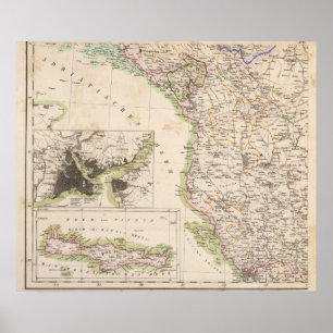 Pôster Península de Balcãs, Turquia, Albânia