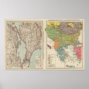 Pôster Península de Ethnog Balcãs, Constantinople