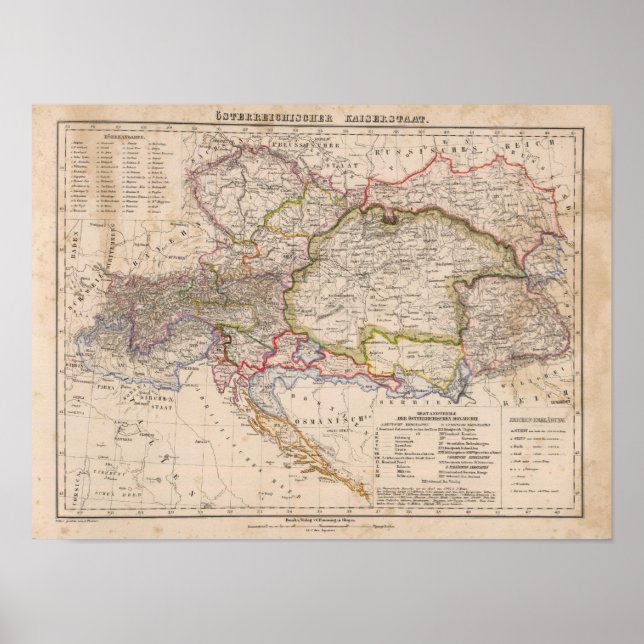 Pôster Península dos Balcãs, Áustria, Hungria (Frente)