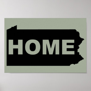 Pôster Pennsylvania Home Longe Do State T-Shirt