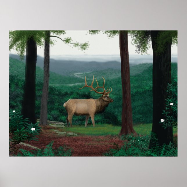 Poster Pennsylvanian Elk (Frente)