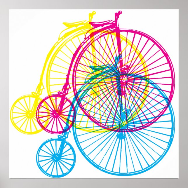 Pôster Penny Farthing CMYK (Frente)