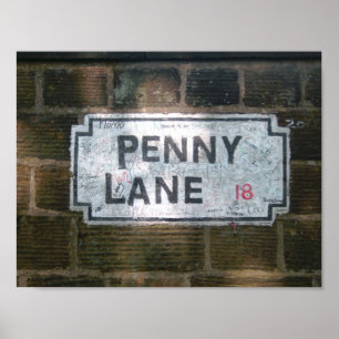 Pôster Penny Lane Street Sinal