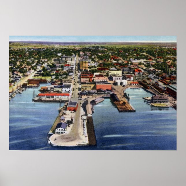 Pôster Pensacola Florida Aerial View (Frente)