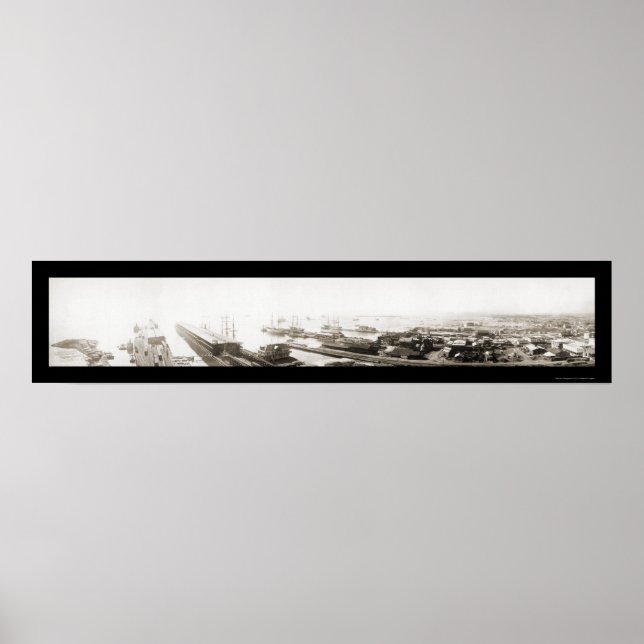 Pôster Pensacola, Foto do Porto FL 1909 (Frente)