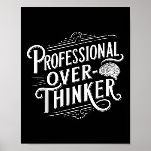 Poster Pensador profissional, ansiedade, saúde mental