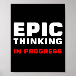 Poster Pensamento Épico Em Andamento Grandes Ideias Jogo
