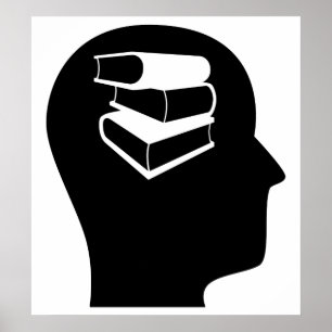 Pôster Pensamento sobre o trabalho da biblioteca