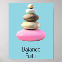 Poster pensamento Zen equilíbrio fé