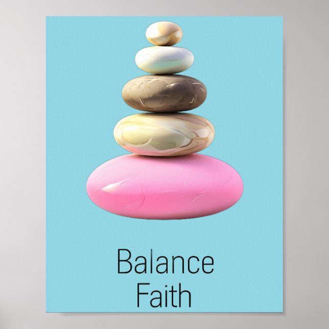 Poster pensamento Zen equilíbrio fé (Frente)