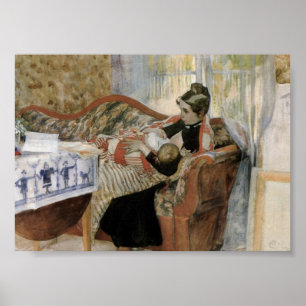 Pôster Pensamentos de mãe de amamentar o bebê