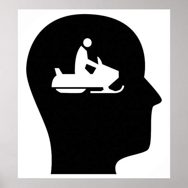 Pôster Pensando em Snowmobiling (Frente)