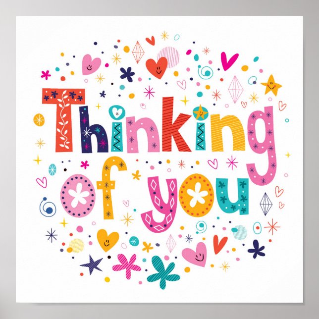 Poster Pensando Em Você (Frente)