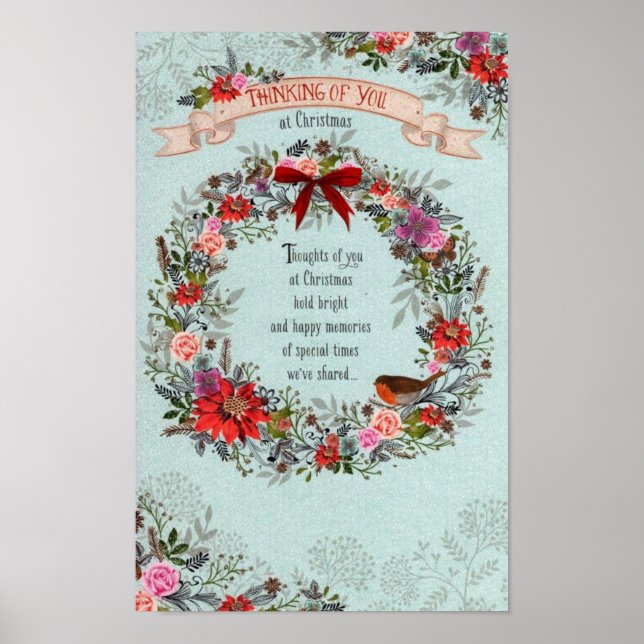 Poster pensando em você no natal (Frente)