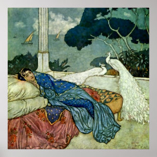 Poster “Pensando na Lady Yang” por Edmund Dulac