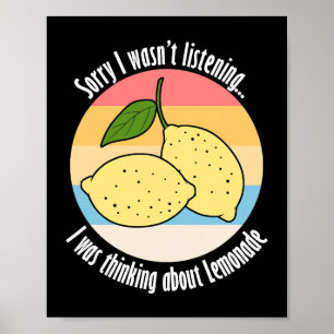 Poster Pensando Na Limonada Citrus Lemon