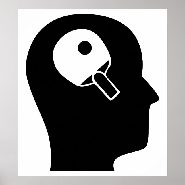 Pôster Pensando na Tênis da Mesa (Frente)