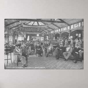 Pôster Pensão de YMCA, Piccadilly, Manchester, c.1910