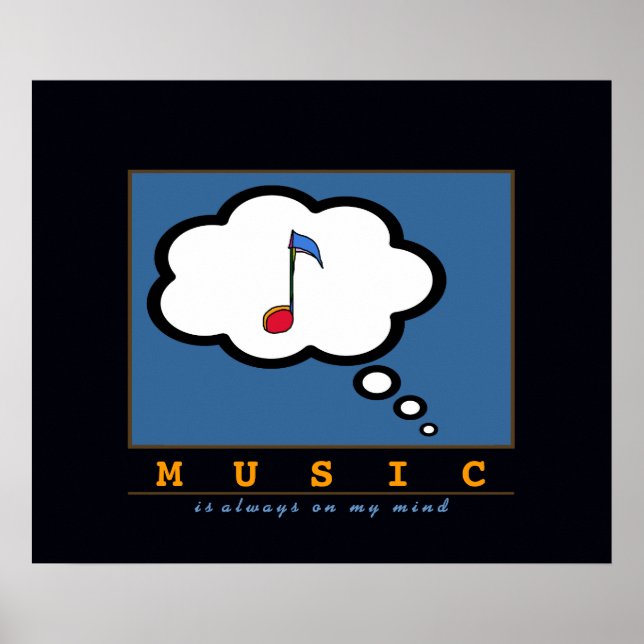 Poster pensar música (Frente)