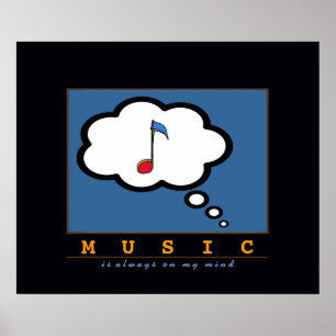 Poster pense a música