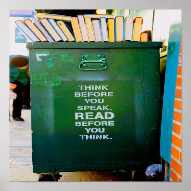 Poster Pense Antes De Falar Palavras Sábias (Frente)