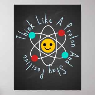 Poster Pense Como Um Próton E Fique Positivo