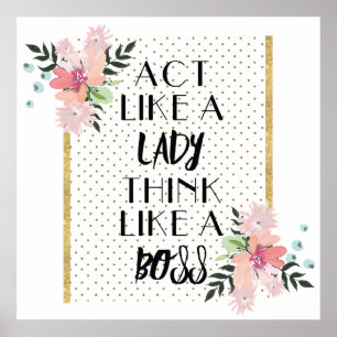 Poster Pense como uma Lady age como um Chefe