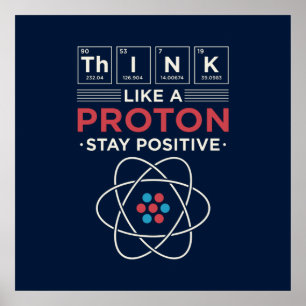 Poster Pense Como Uma Sala De Nerd De Química De Proton
