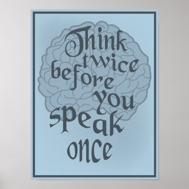 Poster Pense duas vezes (Frente)