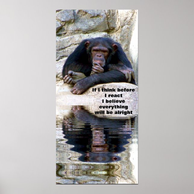 Pôster Pense e reaja _Impressão (Frente)