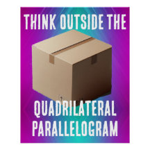 Pense fora do paralelograma quadrilateral