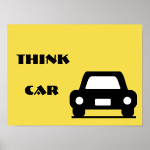 Poster Pense no Carro Funky Cartaz A3
