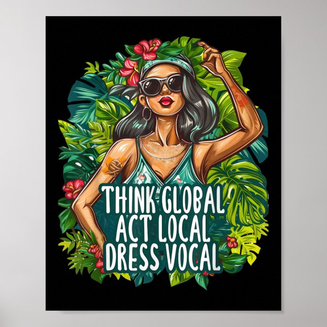 Poster Pense no Global Act Local Vestir o Ambiente Vocal (Frente)