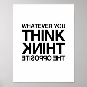 POSTER PENSE O OPOSTO - .PNG