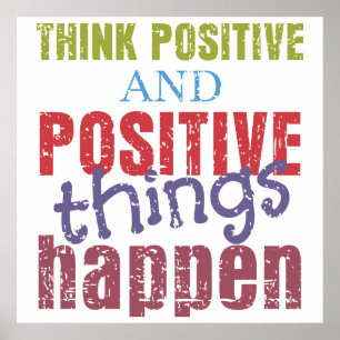 Poster Pense o positivo