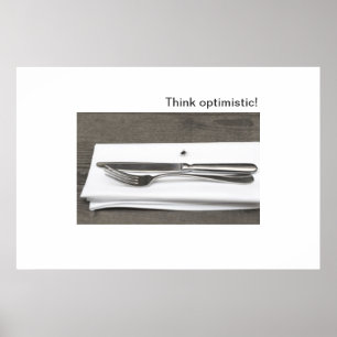 Pôster Pense otimista!