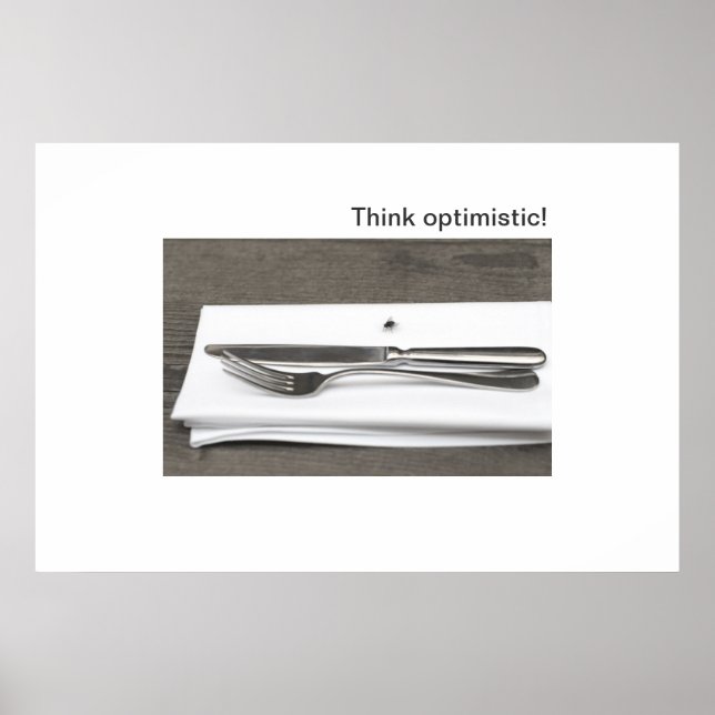 Pôster Pense otimista! (Frente)