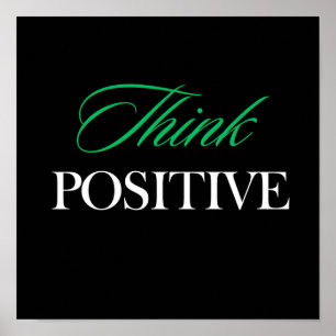 Poster Pense positivo