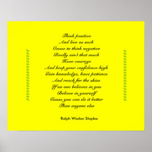 Poster Pense positivo