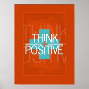 Poster Pense positivo
