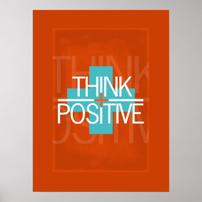 Poster Pense positivo (Frente)