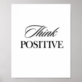 Poster Pense positivo