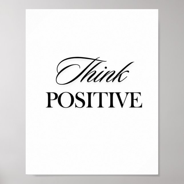 Poster Pense positivo (Frente)
